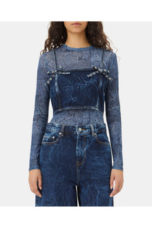 Dark Strap Top | Mid Blue Stone