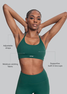 Airy Active Strap Top | Dark Moss