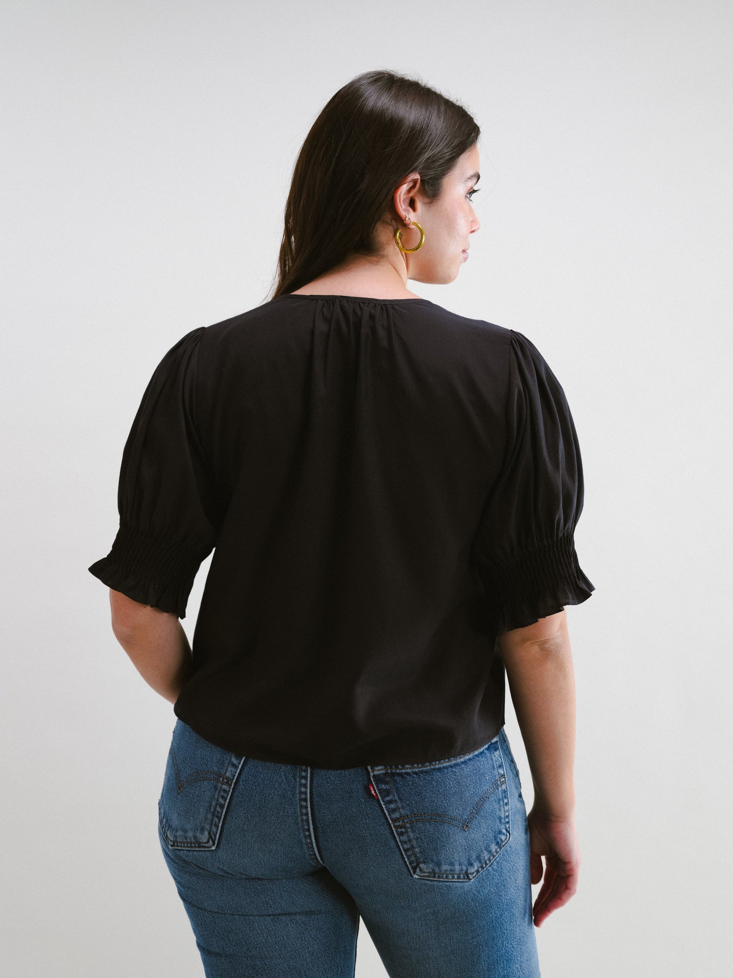 Lovely Short Sleeve Top | Black