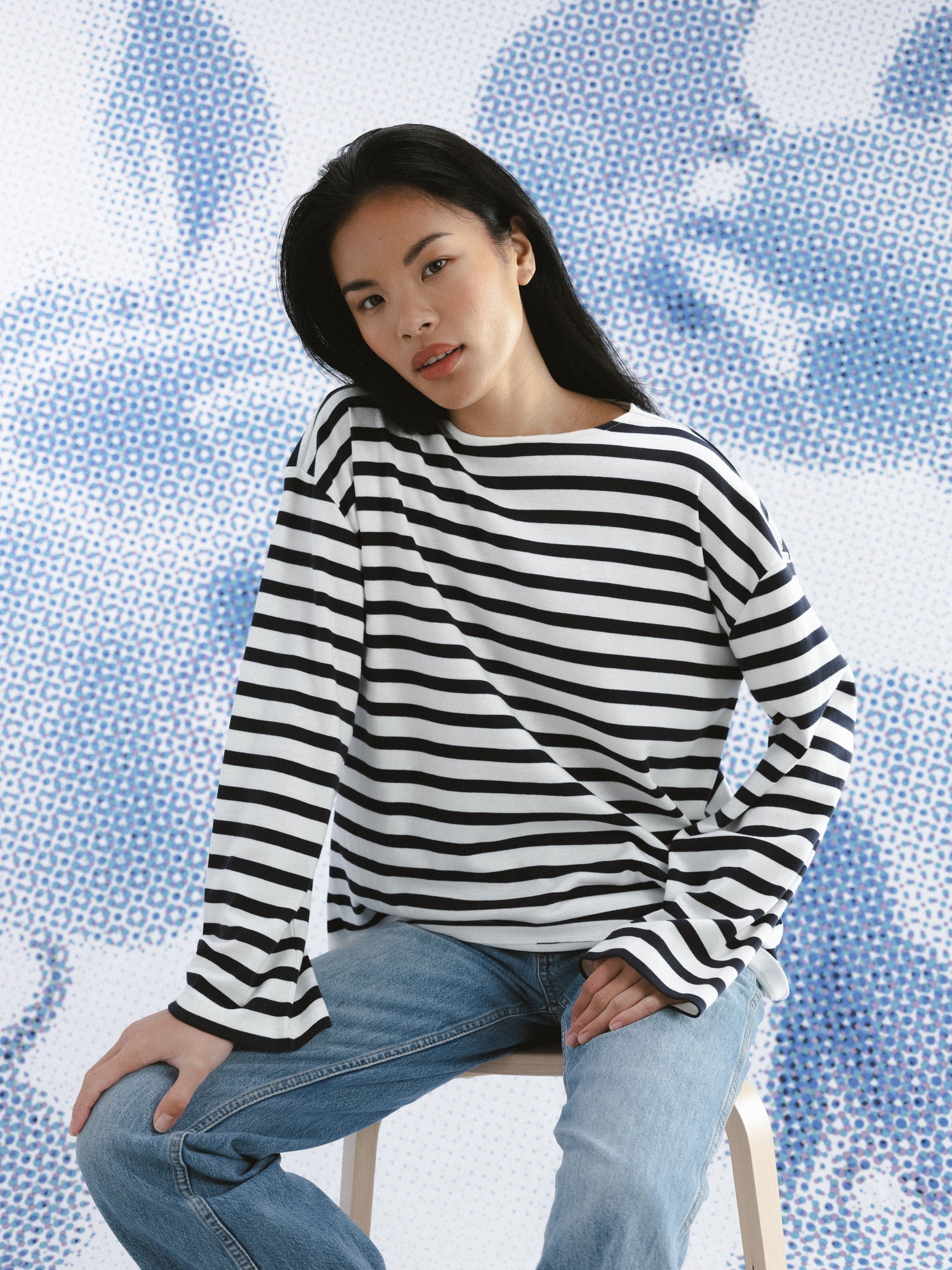 Clarity Top | Navy/White