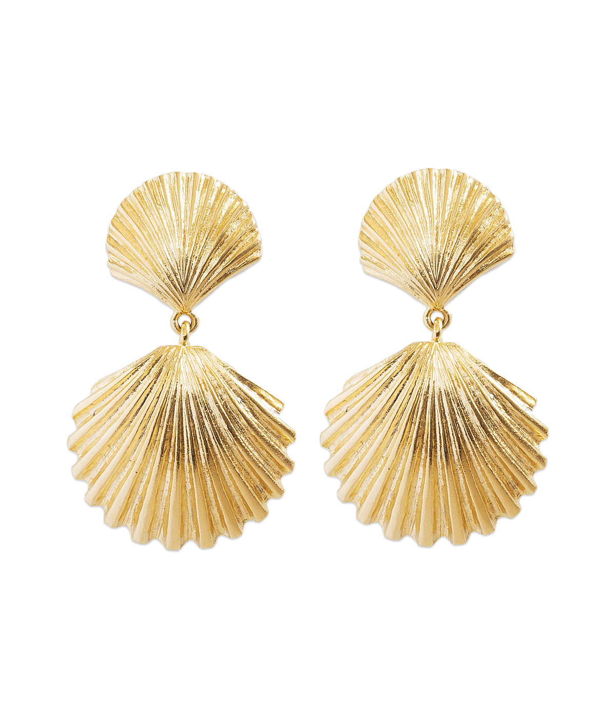 De la Mer Shell Earrings | Gold