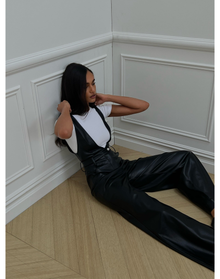 Deep V Flare Overall | Black