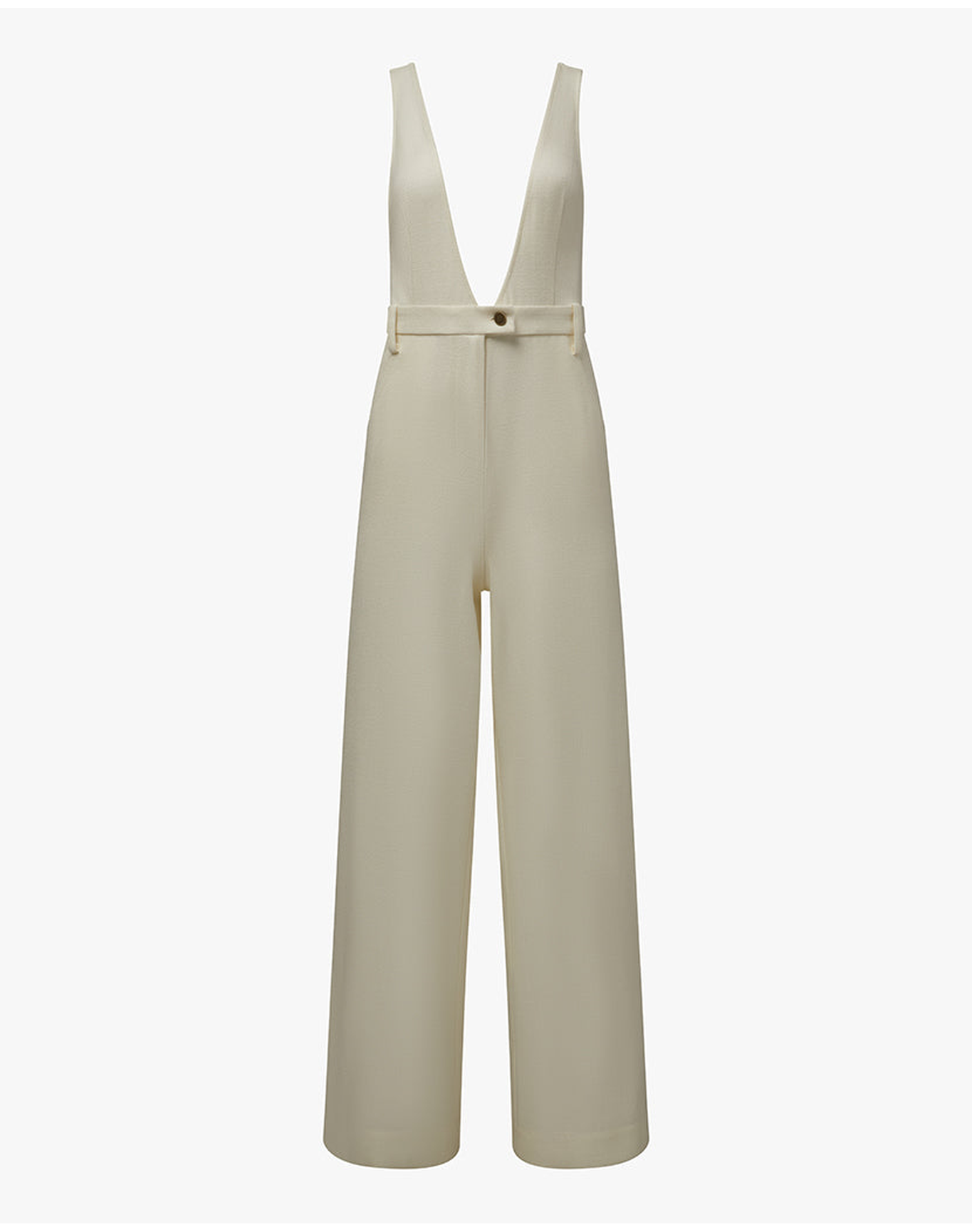 Deep V Flare Overall | Ivory