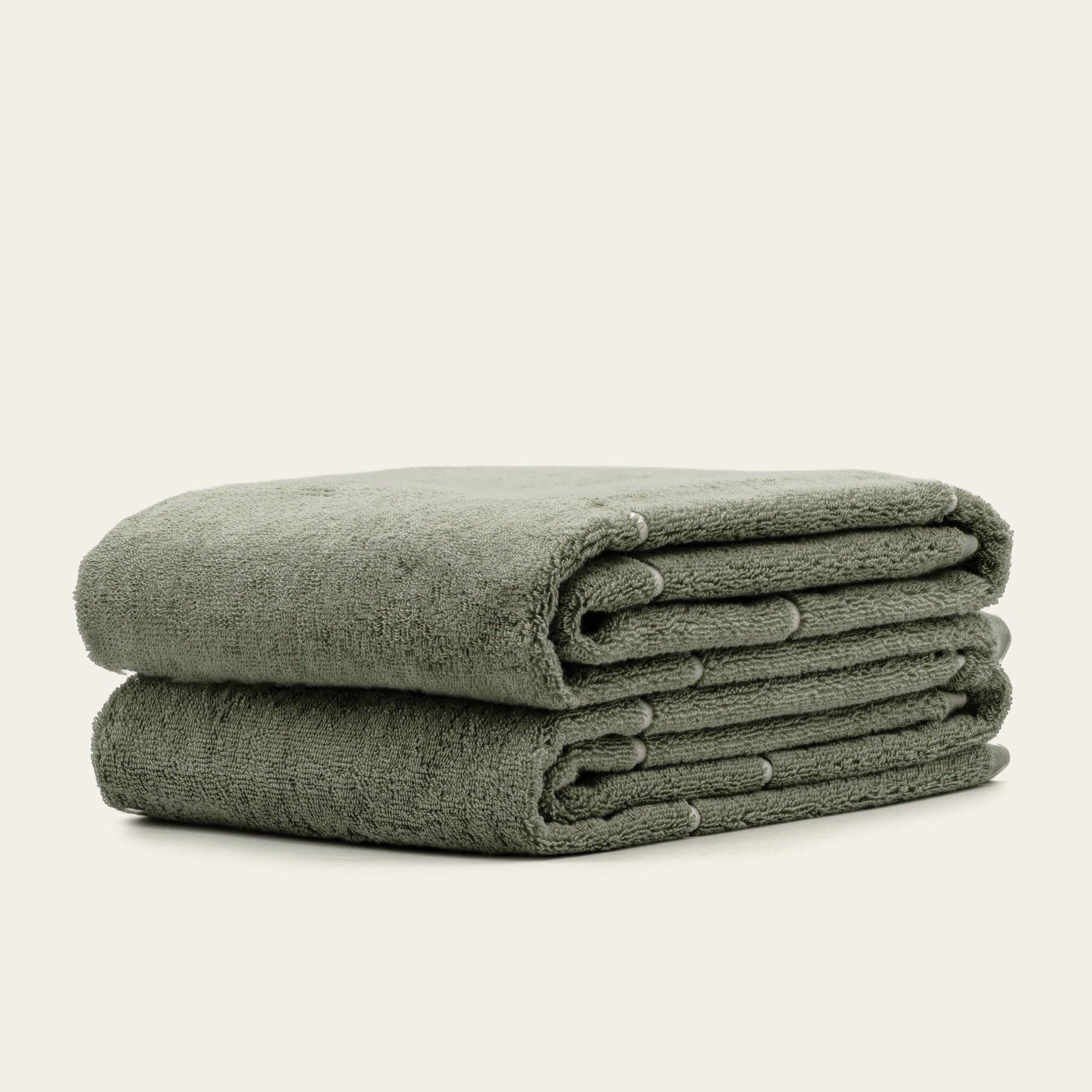 Deia Australian Cotton Towels | Sage/Ecru