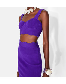 Delia Scalloped Skirt | Purple