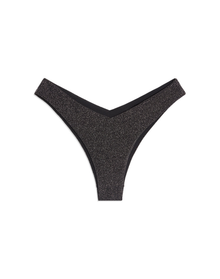 Delilah Glitter Bikini Bottom | Black