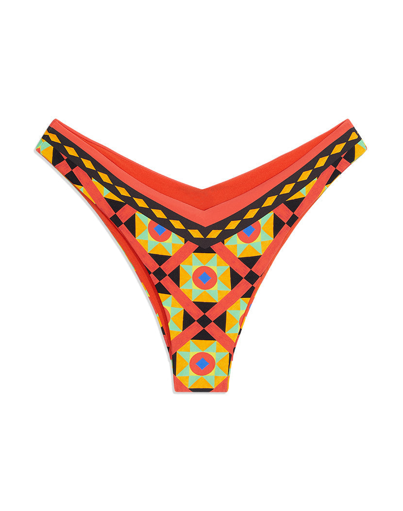 Delilah Mosaic Bikini Bottom | Black