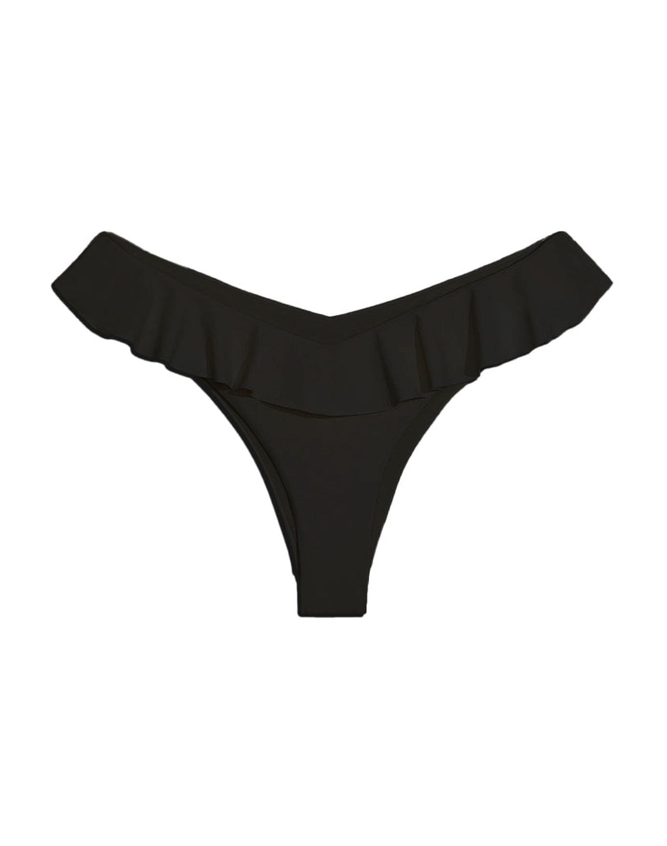 Delilah Ruffle Bikini Bottom | Black