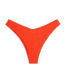 Delilah Smocking Bikini Bottom | Spicy Orange