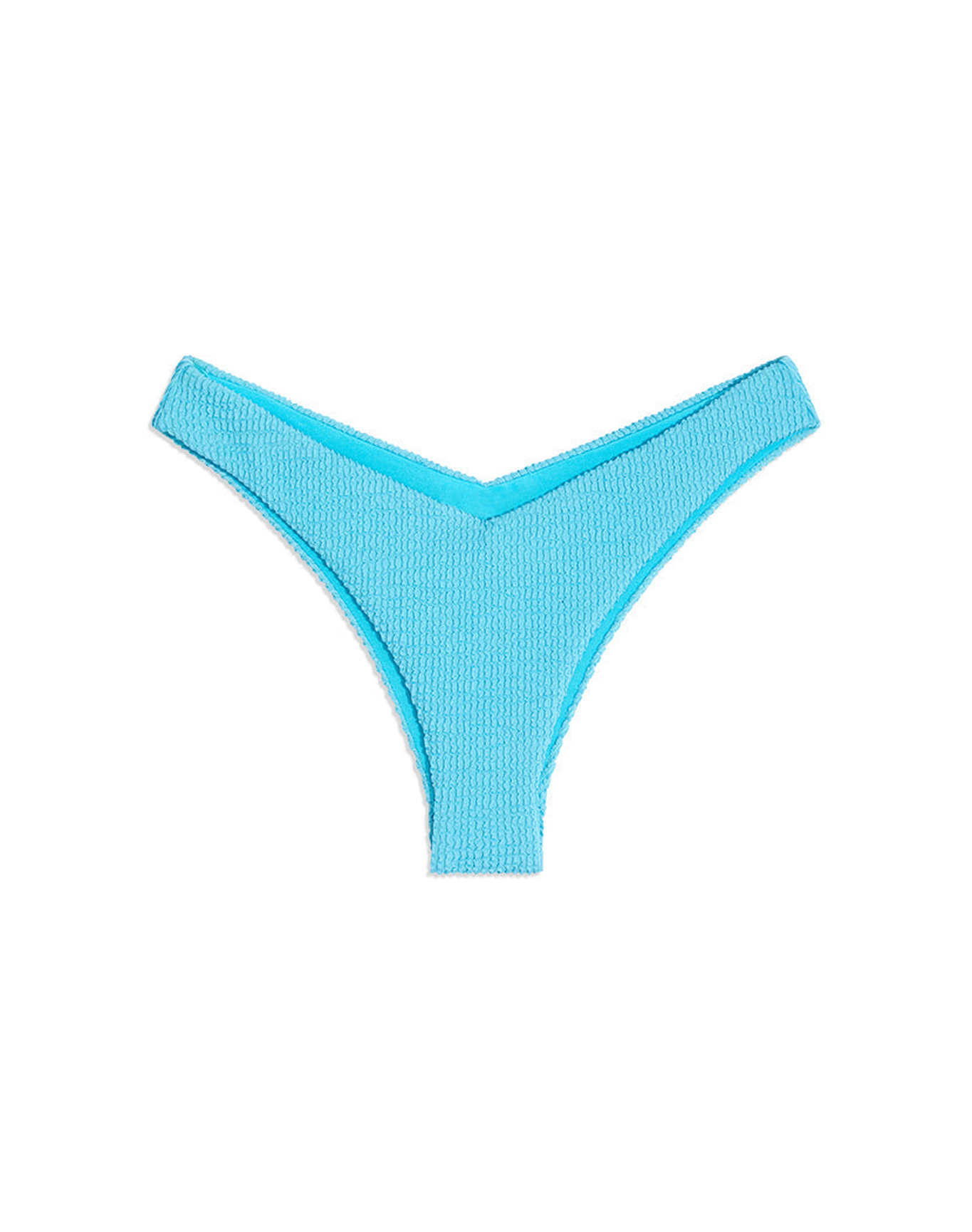Delilah Spongie Seersucker Bikini Bottom | Aqua