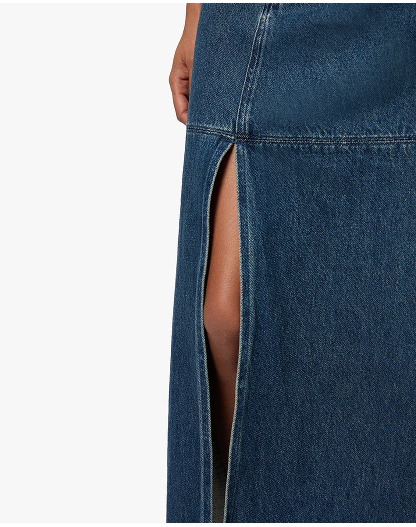 Denim Maxi Skirt | Raw Wash