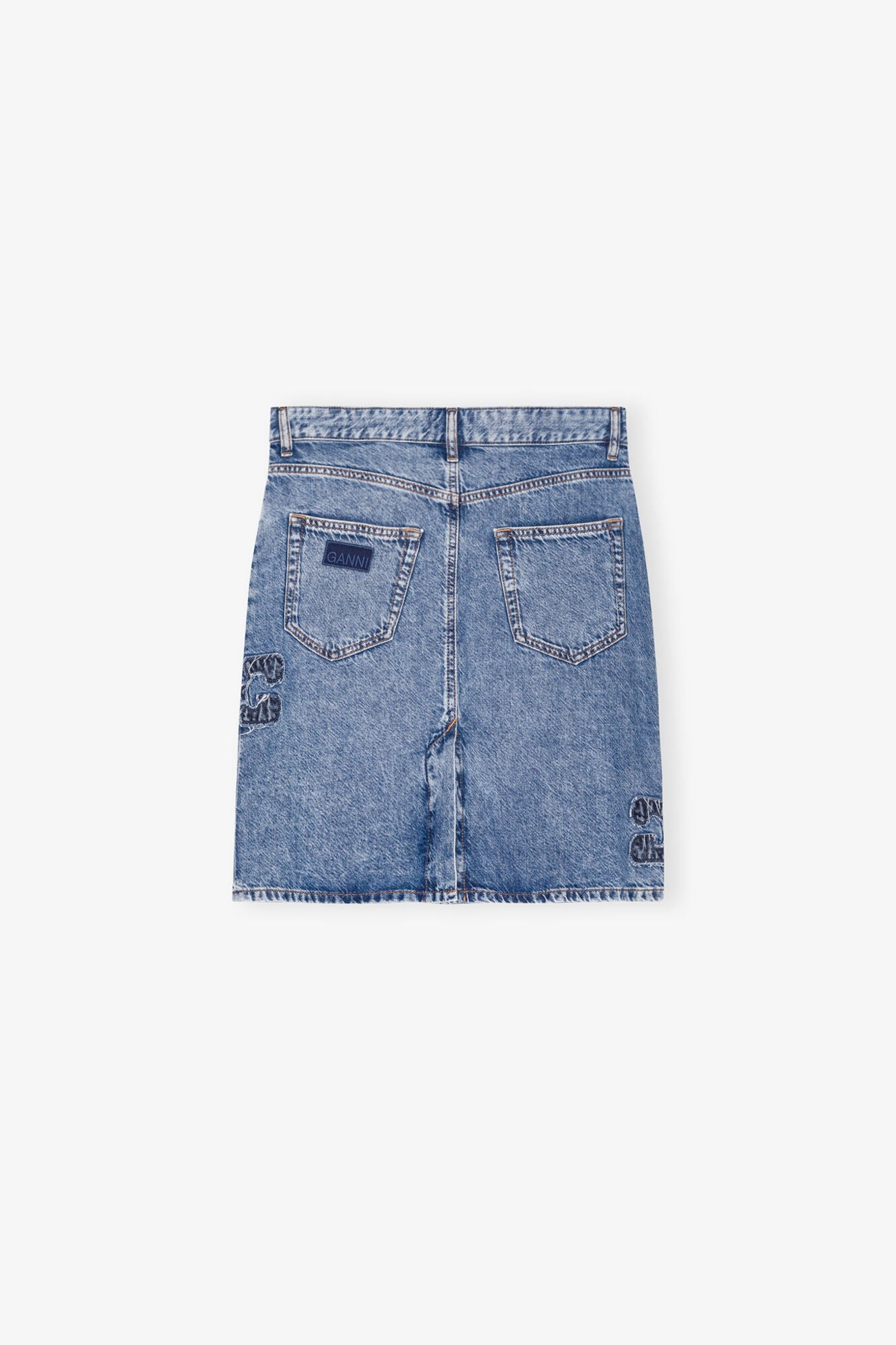 Denim Skirt | Mid Blue Stone