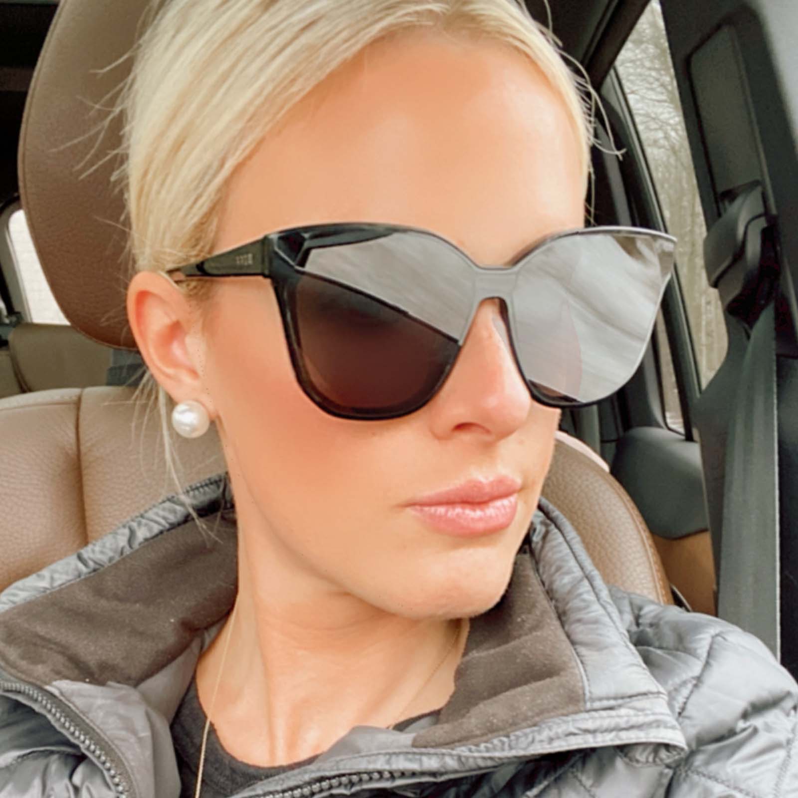 Womens | Gia Sunglasses | Cream Tortoise | Grey Lenses