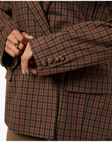 Double Breasted Boxy Blazer | Plaid Kangaroo
