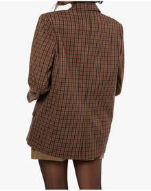 Double Breasted Boxy Blazer | Plaid Kangaroo