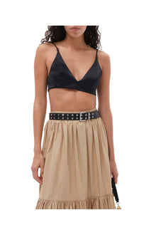 Double Satin Top | Black