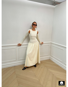 Drop Waist Maxi Dress | Ivory