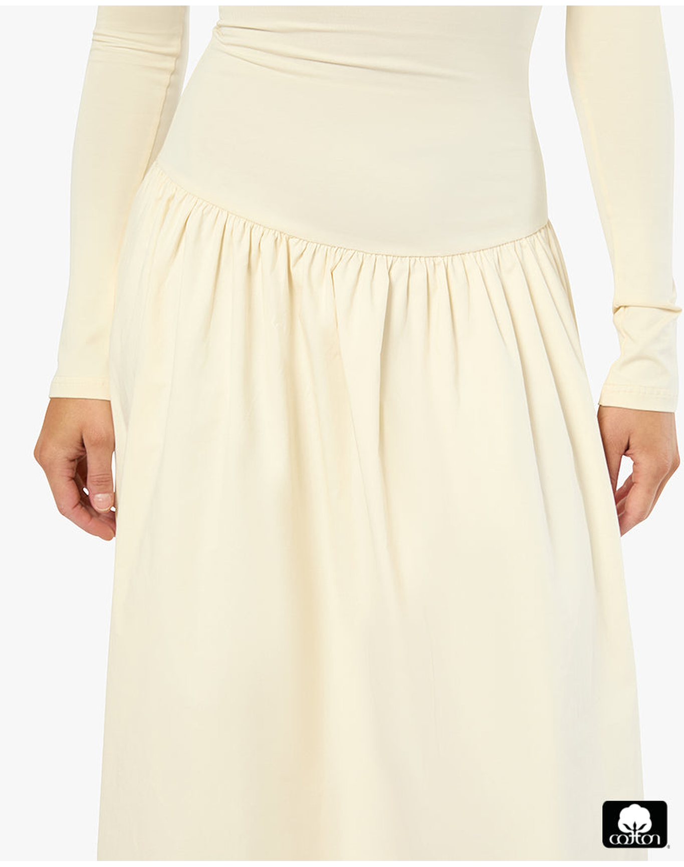 Drop Waist Maxi Dress | Ivory