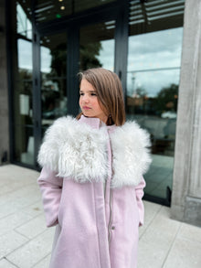 Faina Pink Wool Coat | Pink