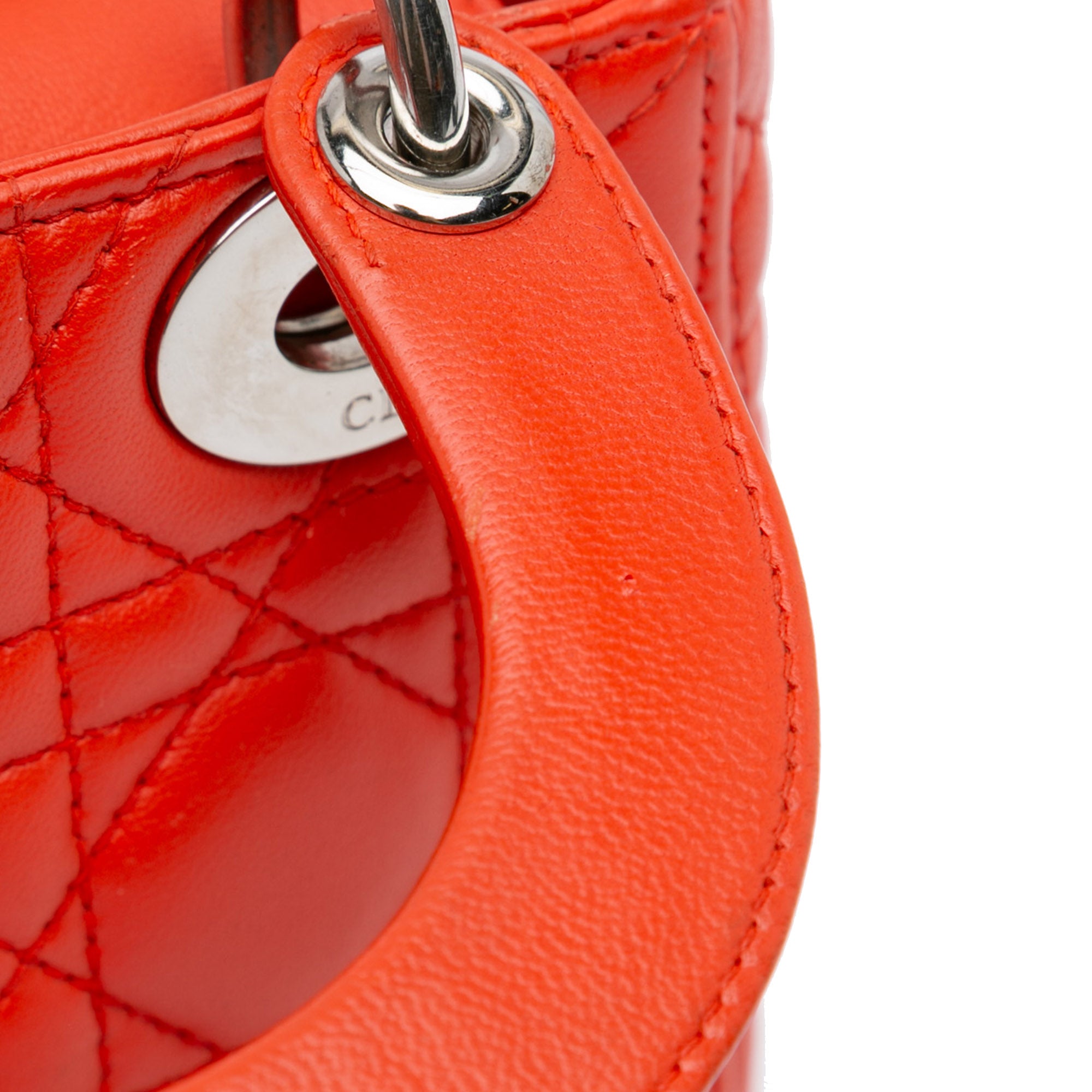 Dior | Pre-Owned Mini Lambskin Cannage Lady | Red