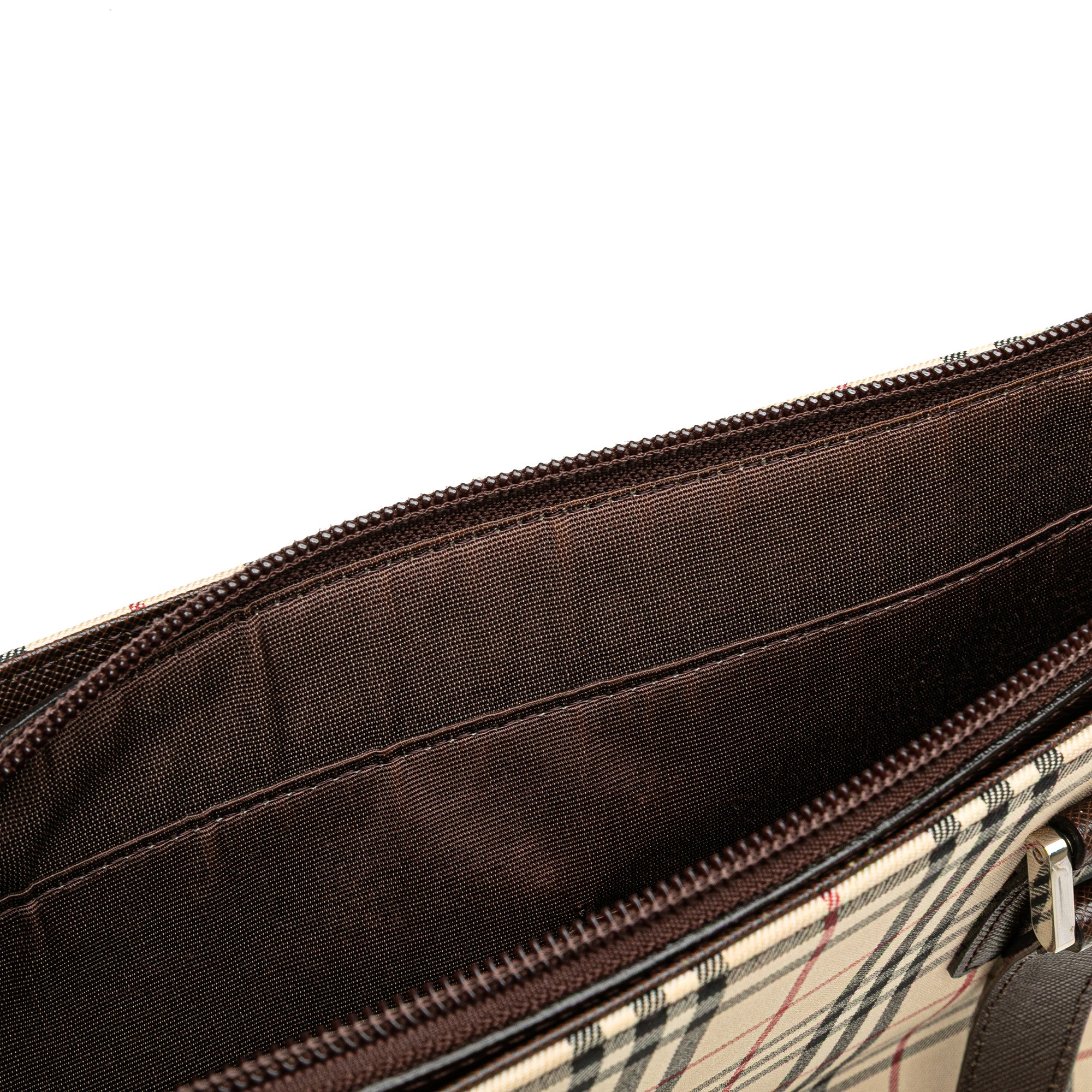 Burberry | Pre-Owned House Check Canvas Tote | Brown/Beige