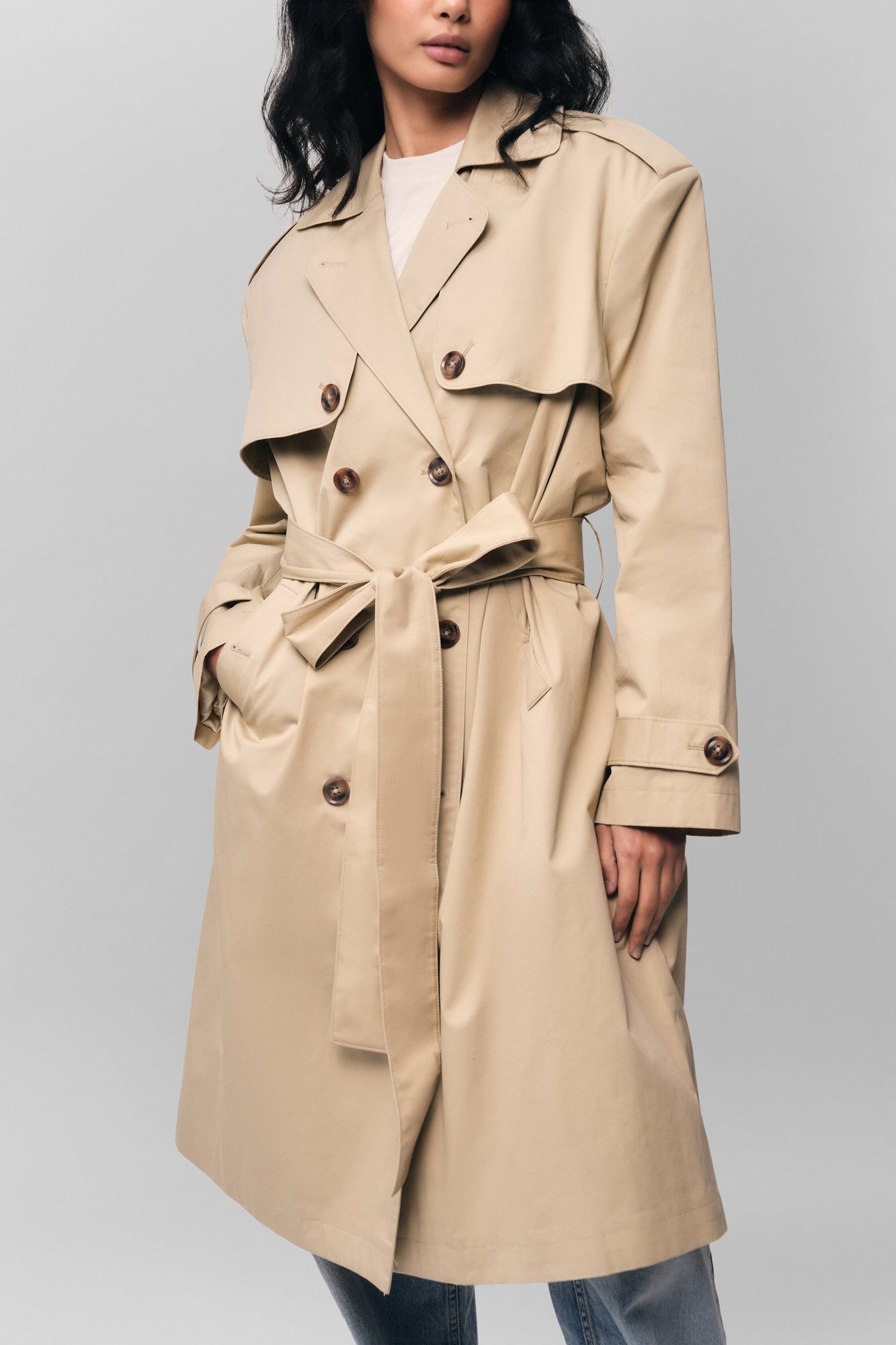 Womens | Classic Trench Coat | Khaki