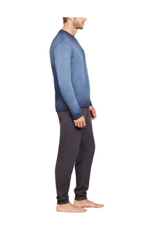 Mens | Malibu Collection Triblend Long Sleeve Pocket Tee | Mineral Indigo