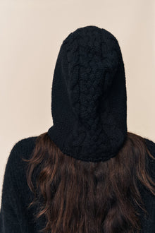 Womens | Cable Knit Hat | Black