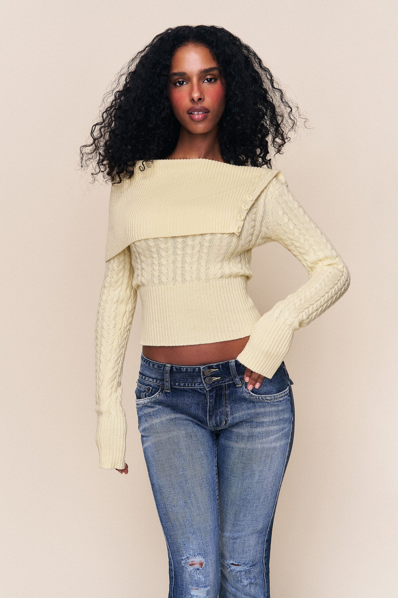 Womens | Luretta Sweater | Buttercream