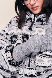 Womens | Knit Mittens | Heather Grey