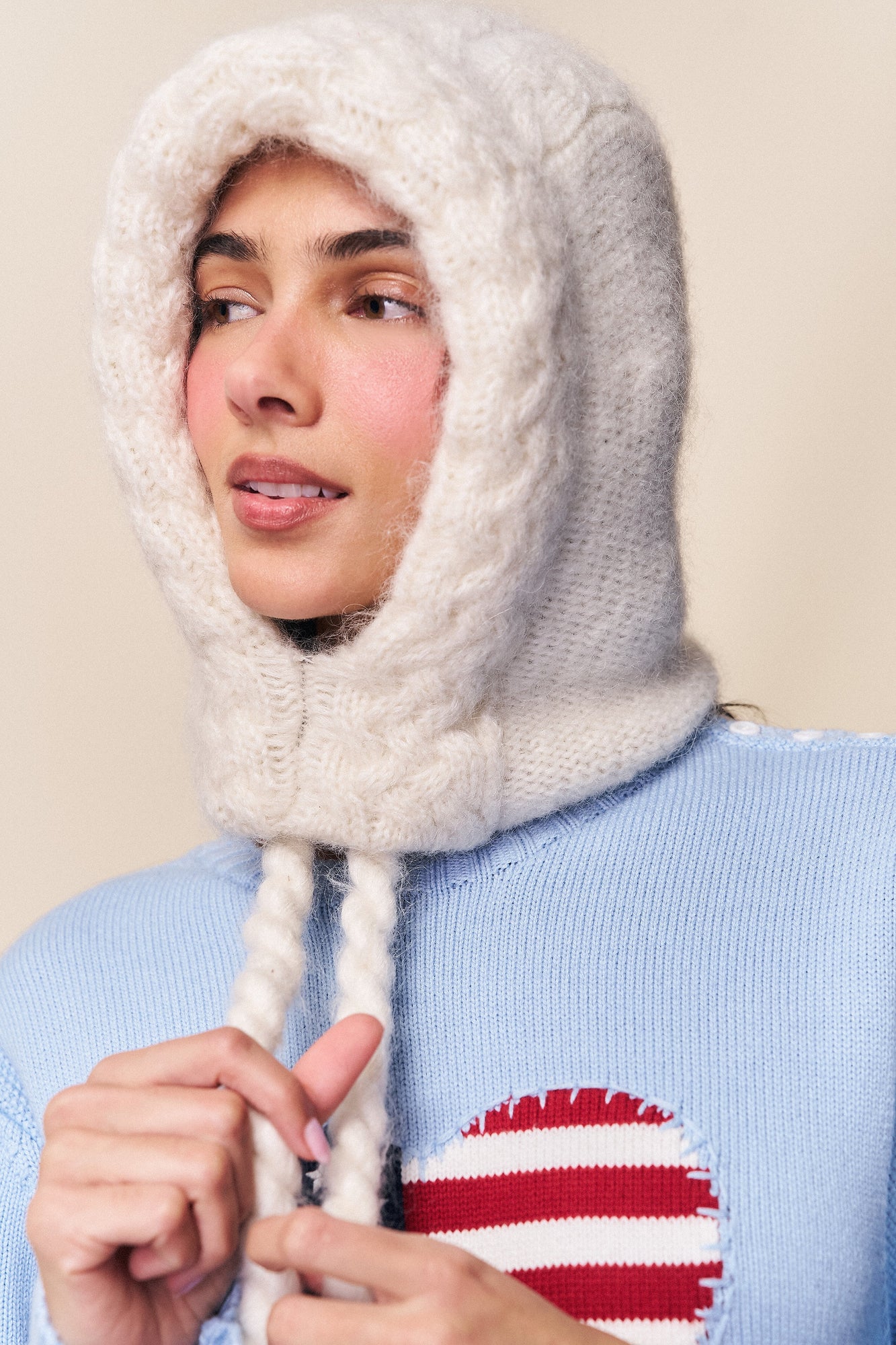 Womens | Cable Knit Hat | Ivory
