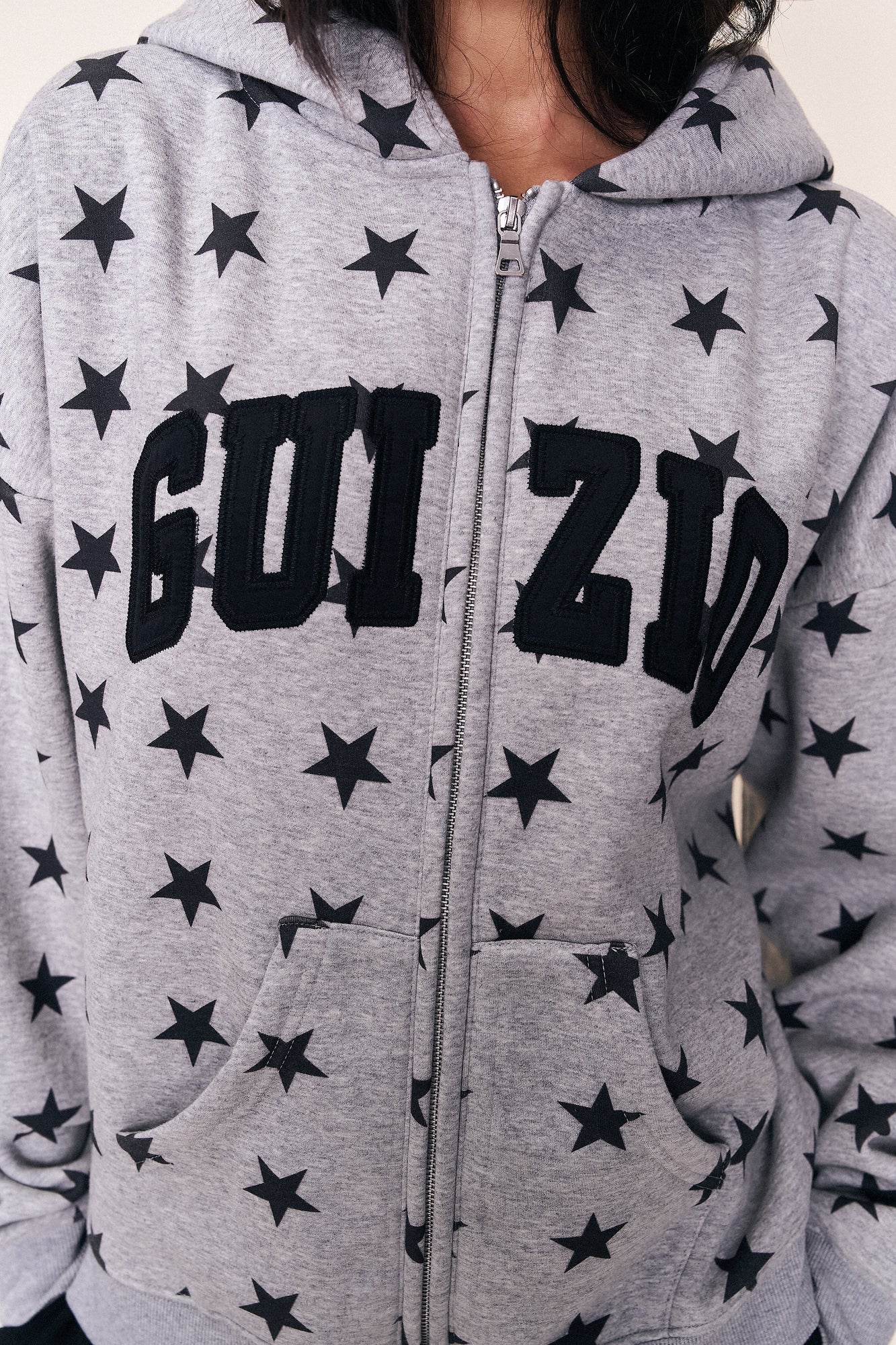 Womens | Guizio Zip Up Hoodie | Midnight Star Print