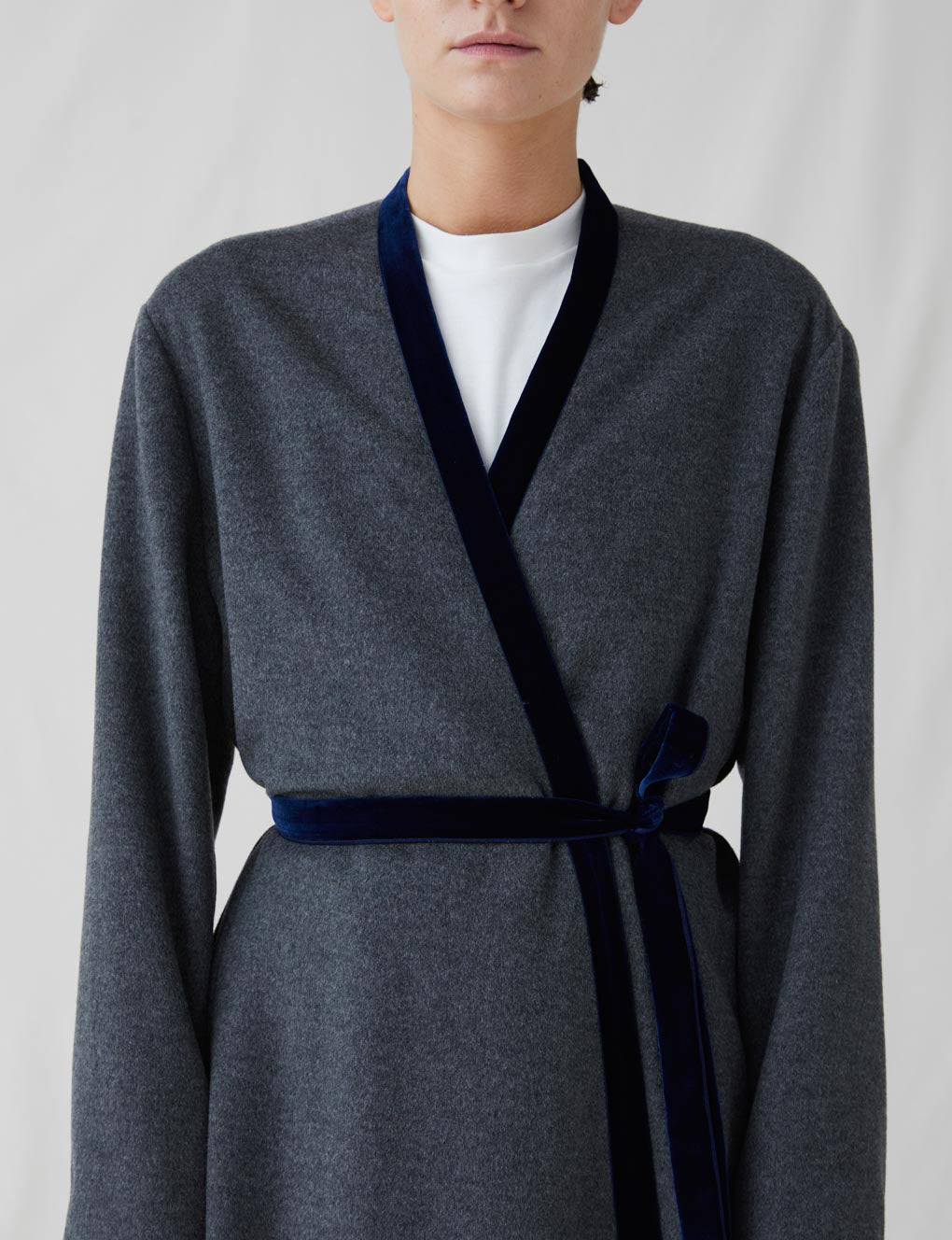 Womens | The Cashmere Wrap Coat | Charcoal