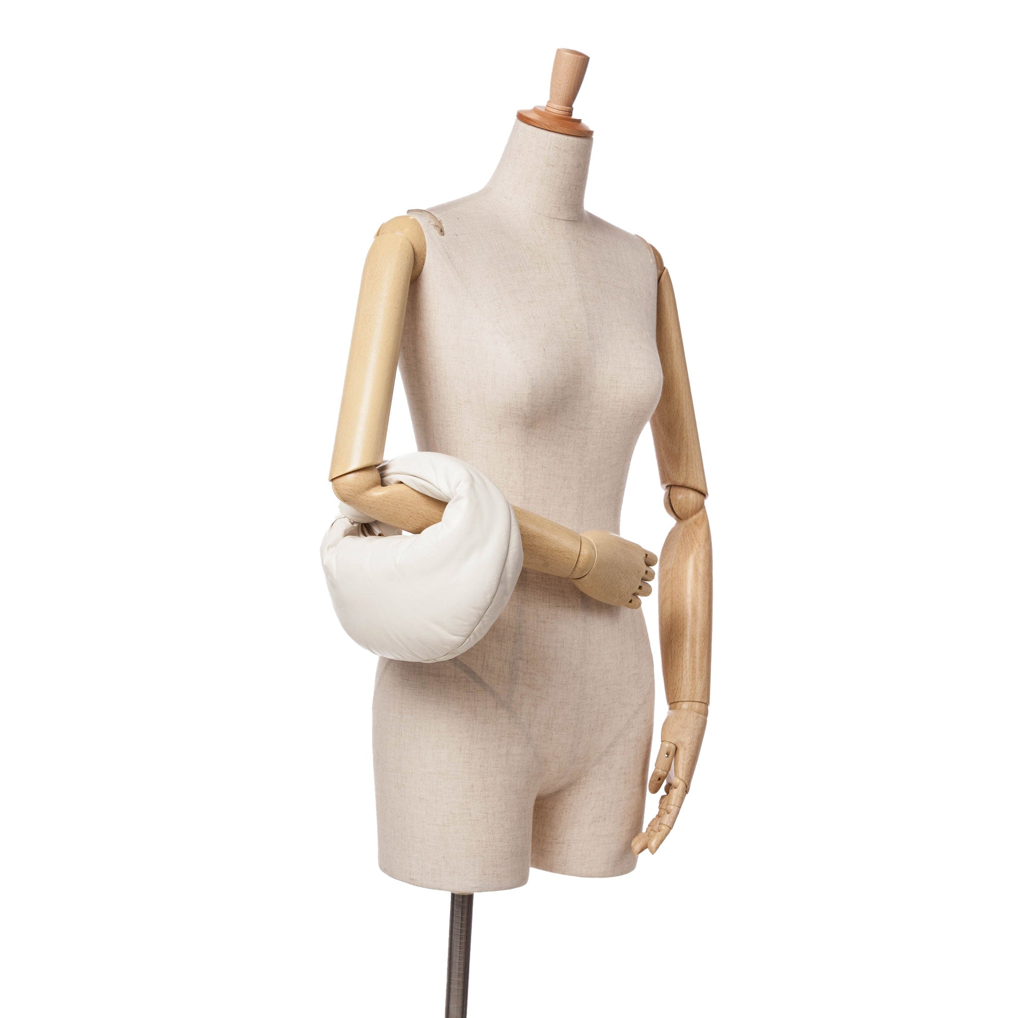 Bottega Veneta | Pre-Owned Mini Nappa Puffy Jodie | White/Pearl