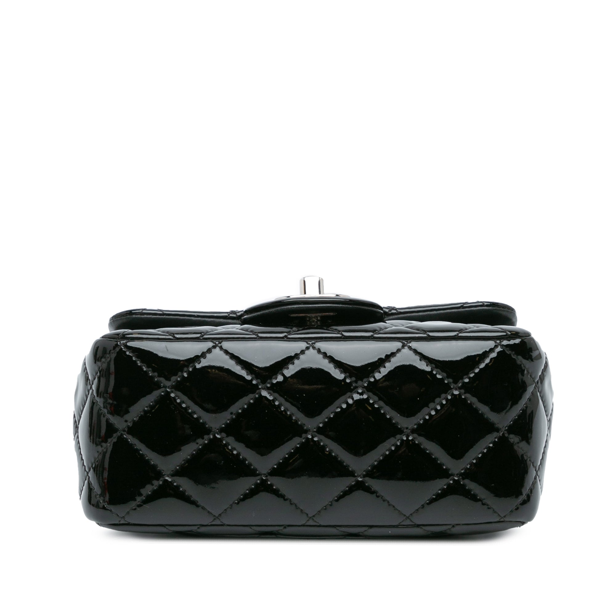 Chanel | Pre-Owned Mini Square Classic Patent Single Flap - XII | Black