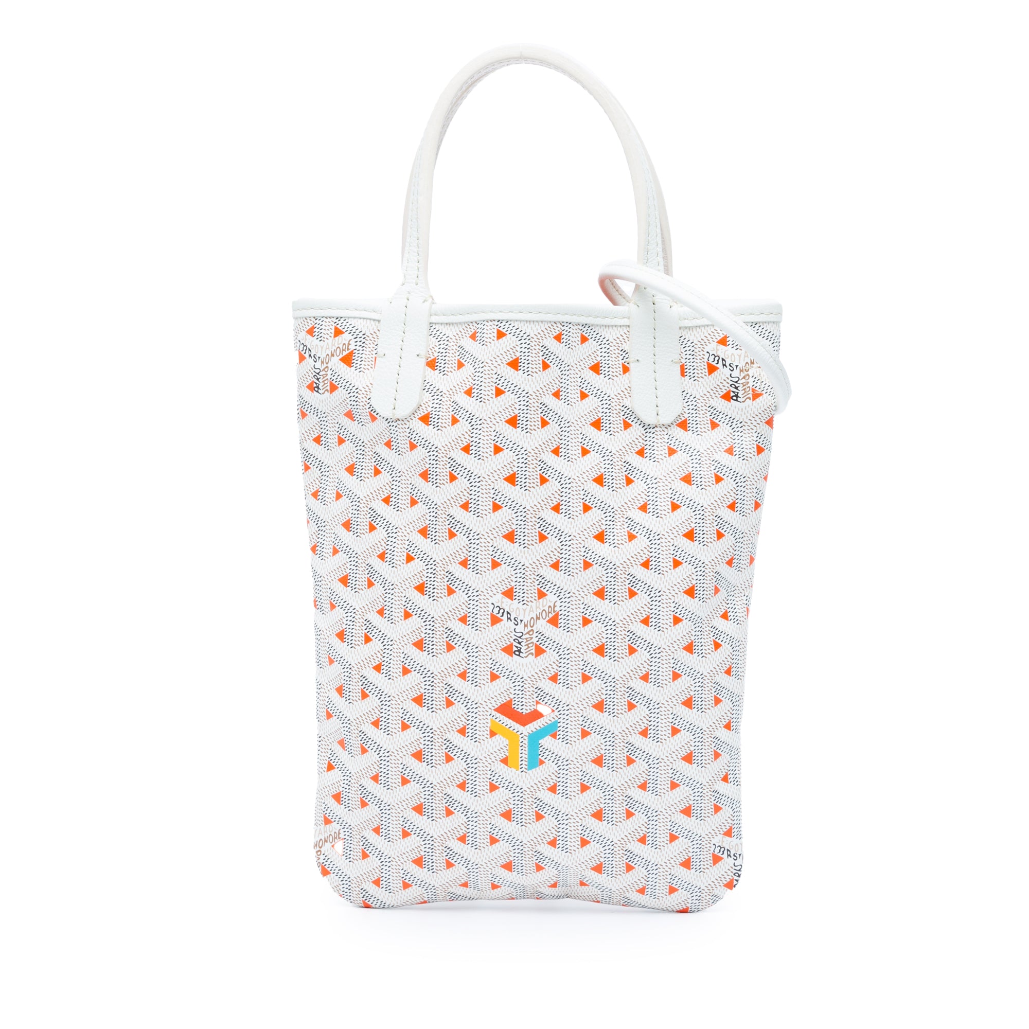 Goyard | Pre-Owned Goyardine Poitiers Claire Voie | White/Orange