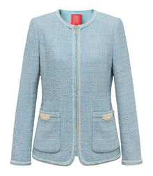 Loro Piana Tweed Coat | Blue