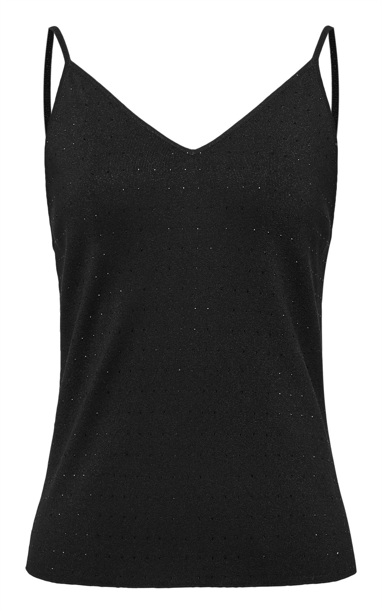 Mulberry Silk Knit Tank Top | Black