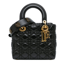 Dior | Pre-Owned Small Crinkled Patent Cannage My ABCLady | Black