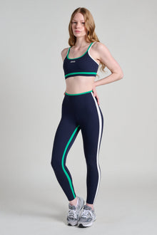 Splits59 | Eva Rigor Double Strap Bra | Indigo/Spearmint