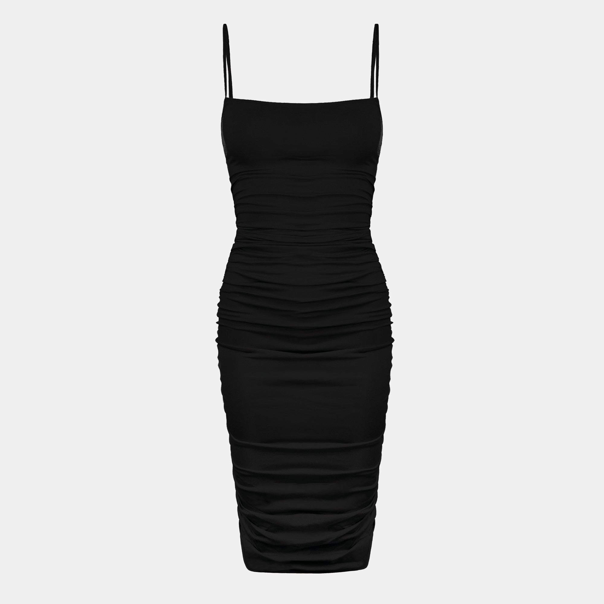 OW Collection EZRA Midi Dress Account 002 - Black Caviar