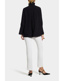 Edna Belted Shirt Jacket | Black