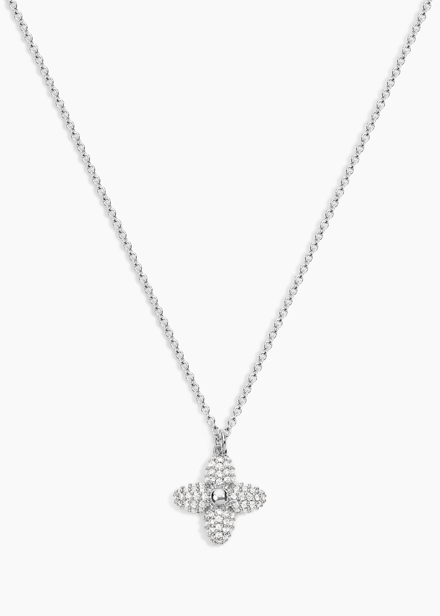 Showstopper Necklace | Clear Crystal | Sterling Silver Plated