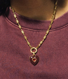 Elodie Heart Pendant | Oxblood