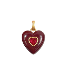 Elodie Heart Pendant | Oxblood