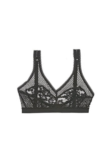 Petunia Soft Cup Bralette | Black