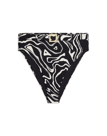 Emily Marble Bikini Bottom | Black