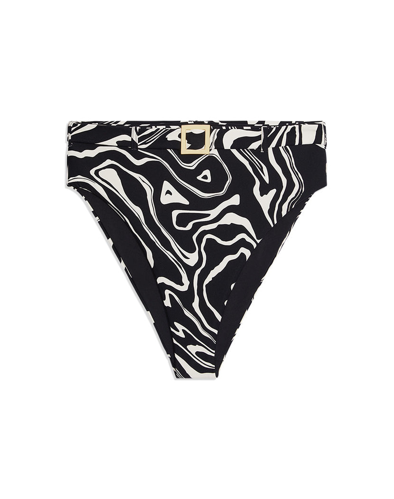 Emily Marble Bikini Bottom | Black