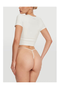 Essential String Thong | White