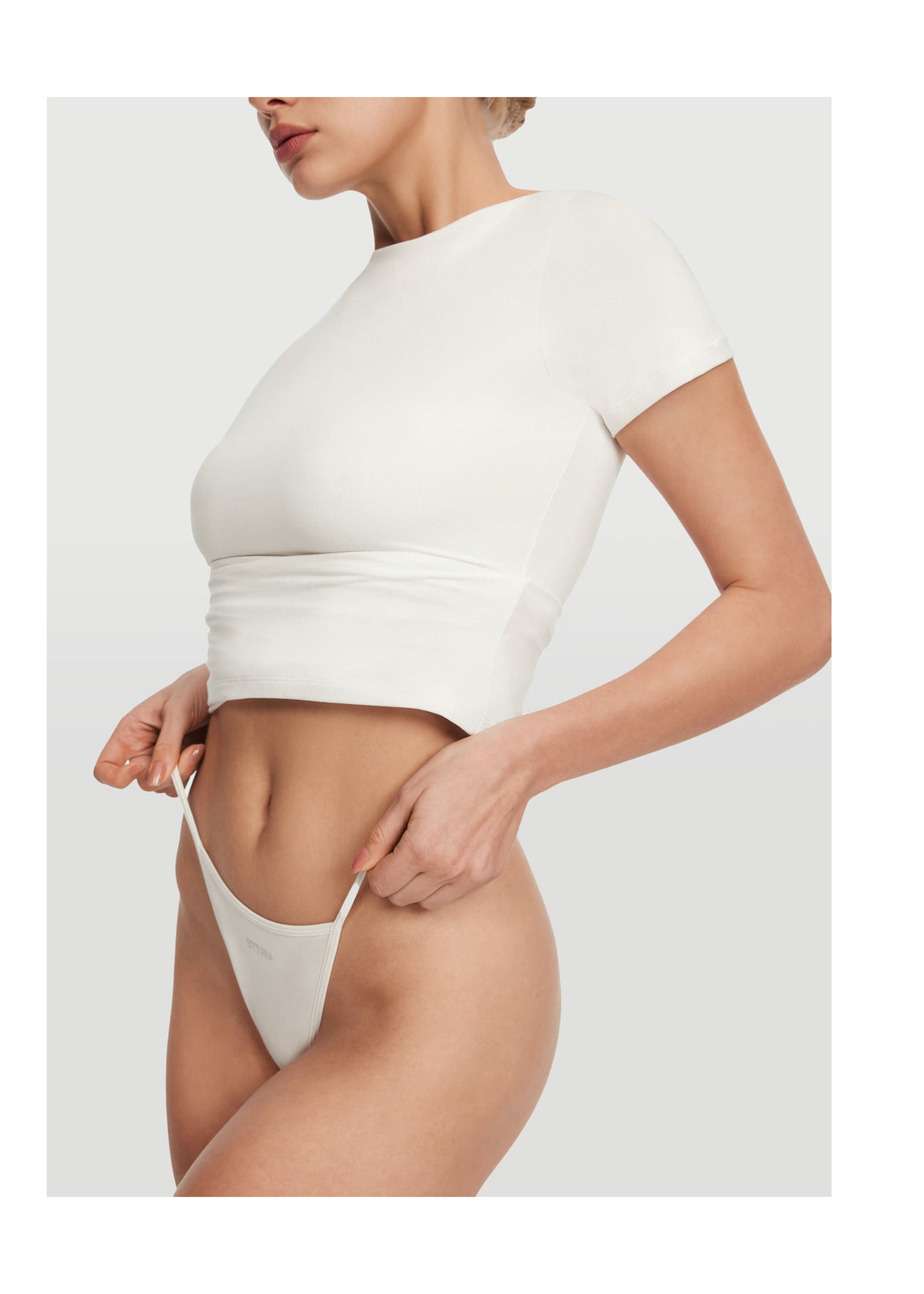 Essential String Thong | White